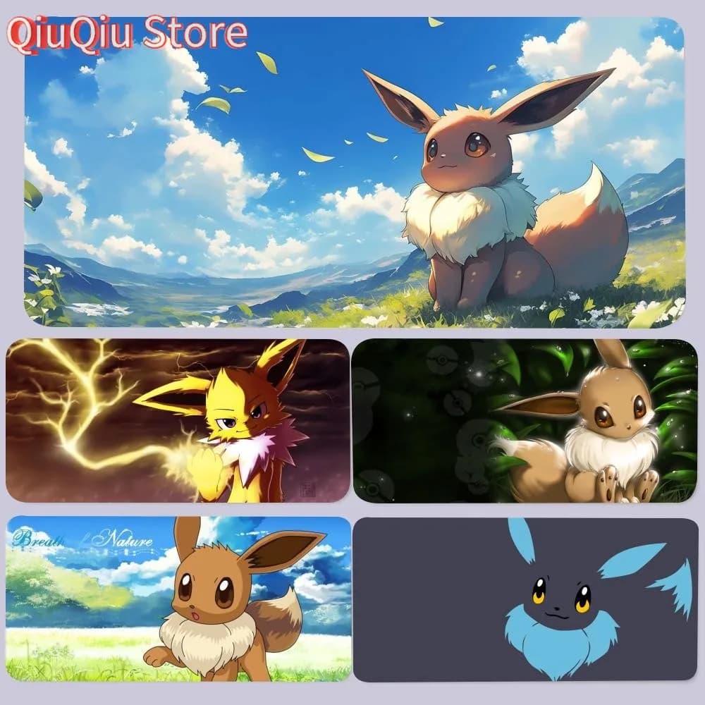 Tappetino per mouse da gioco Dynamic Graffiti Eevee Anime, tappetino da scrivania impermeabile e antiscivolo