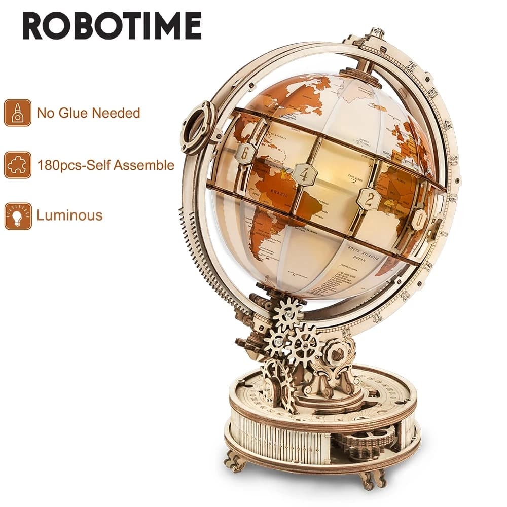 Robotime Rokr Luminoso In Legno HA CONDOTTO LA Luce di Vendita Calda 180PCS Modello Building Block Kit Giocattolo Regalo per I Bambini Per Adulti 3D Puzzle