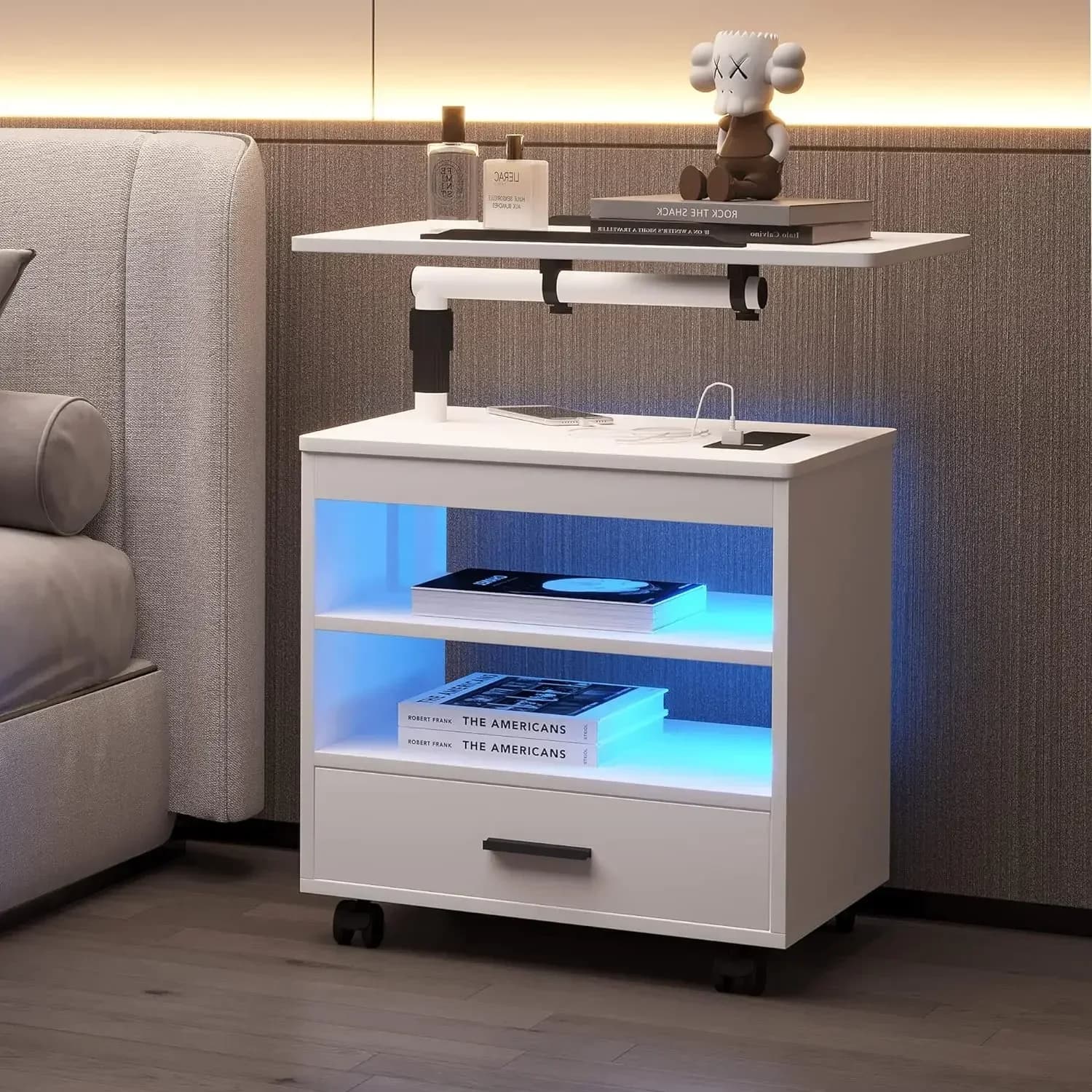 y Comodino per camera da letto Mobili portaoggetti Soggiorno Vassoio per laptop Postazione di lavoro Comodino moderno