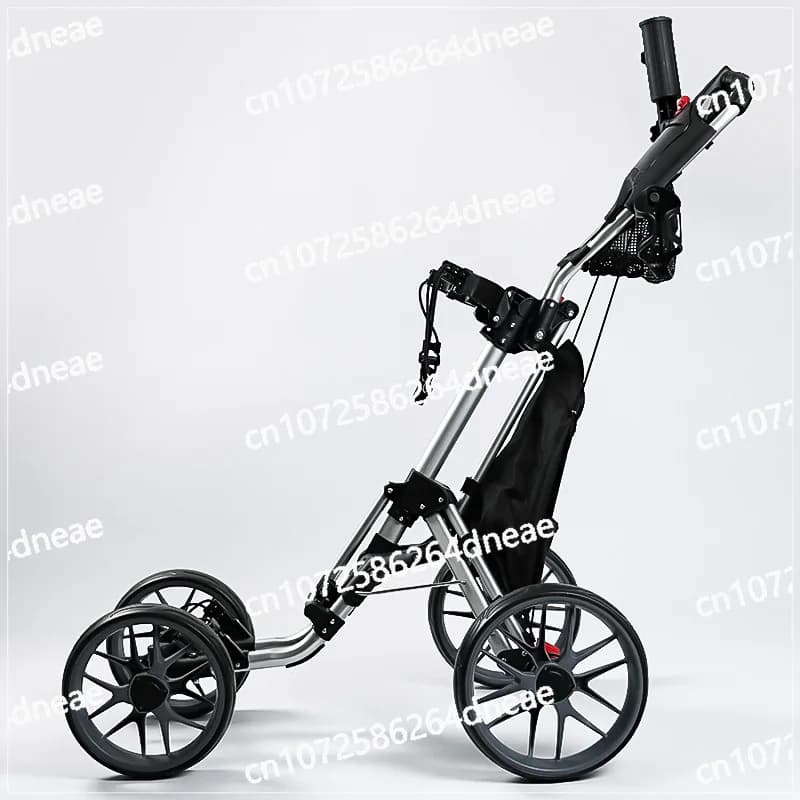 Golf Quad Wheel Bag Rider Pull Cart Trolley da corsa Pieghevole GOLF Ball Bag Auto con freni