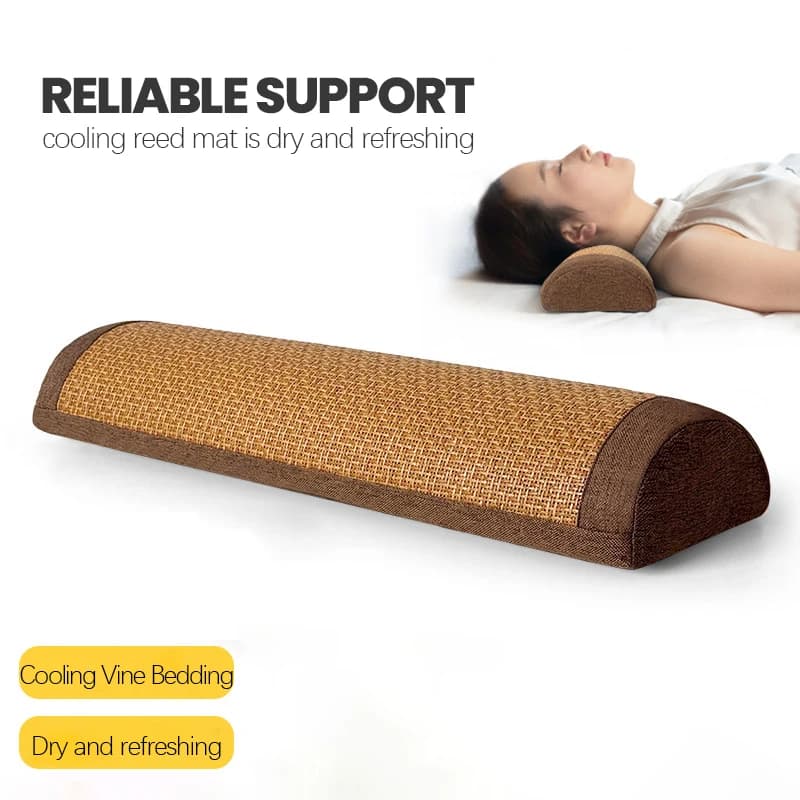 Cuscino in Seta Ghiaccio a Mezzaluna Grande per Supporto Cervicale, Gambe e Lombare, per Dormire a Letto