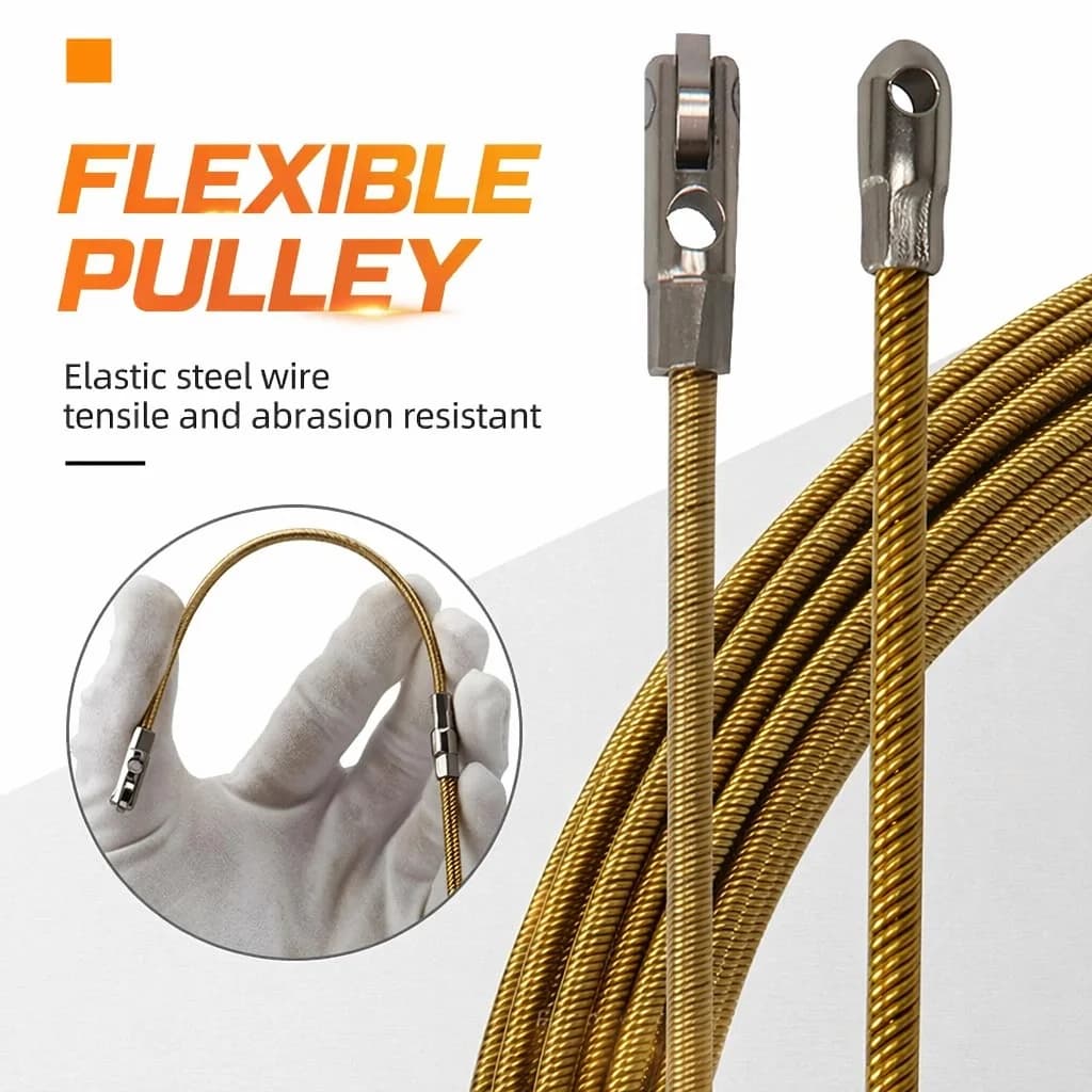 5-30M Universal Wire Lead Threading Device Tool Rope Pulling Device for Electricians with Pulley Threading of Cable Wire