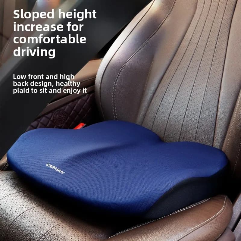 U Shaped Auto Seat Cushion with Scientifically Defined Zones, Breathable Material for All Seasons, Anti-slip, Comfortable Memory Foam Coating