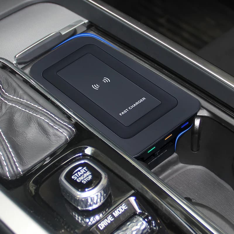 Caricabatterie wireless per auto per Volvo XC90 S90 V90 XC60 S60 V60 C60 caricabatteria da auto caricabatterie per telefono wireless supporto di ricarica per piastra di ricarica