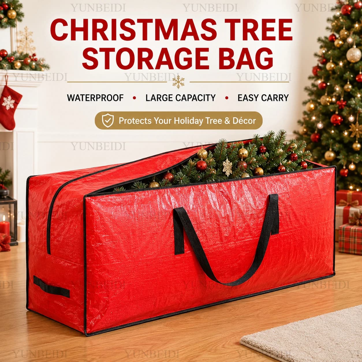 Christmas Tree Storage Bag Rectangular Large Capacity Moisture-proof Dustproof Storage Bag Artificial Christmas Tree Storage Bag