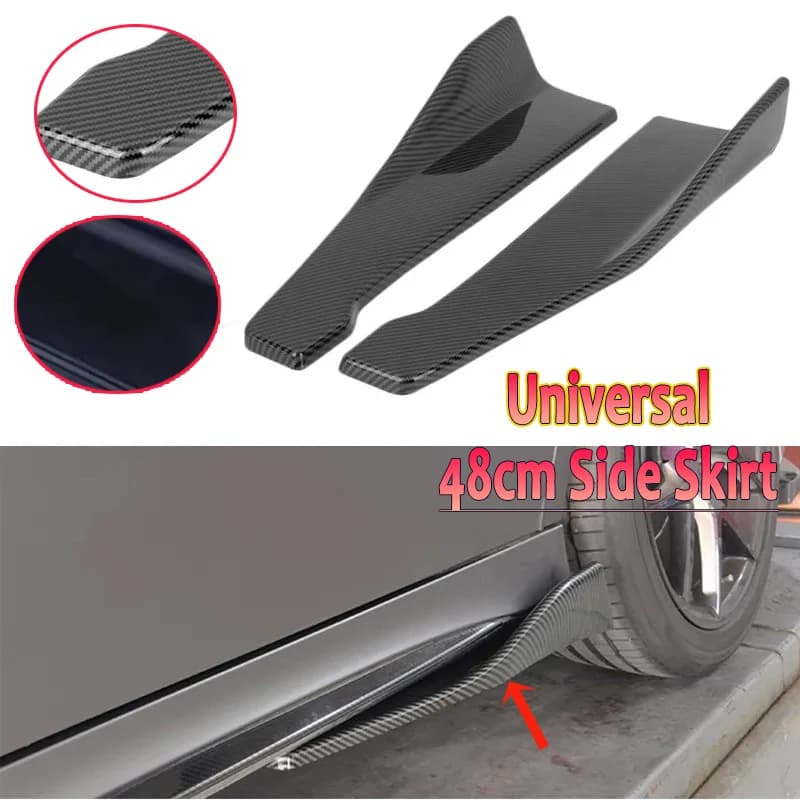48 CENTIMETRI Minigonne Laterali Per Auto Universale Paraurti Spoiler Splitter Protezione Per BMW F20 E90 Per Audi Per VW Golf Per Benz Anti-graffio