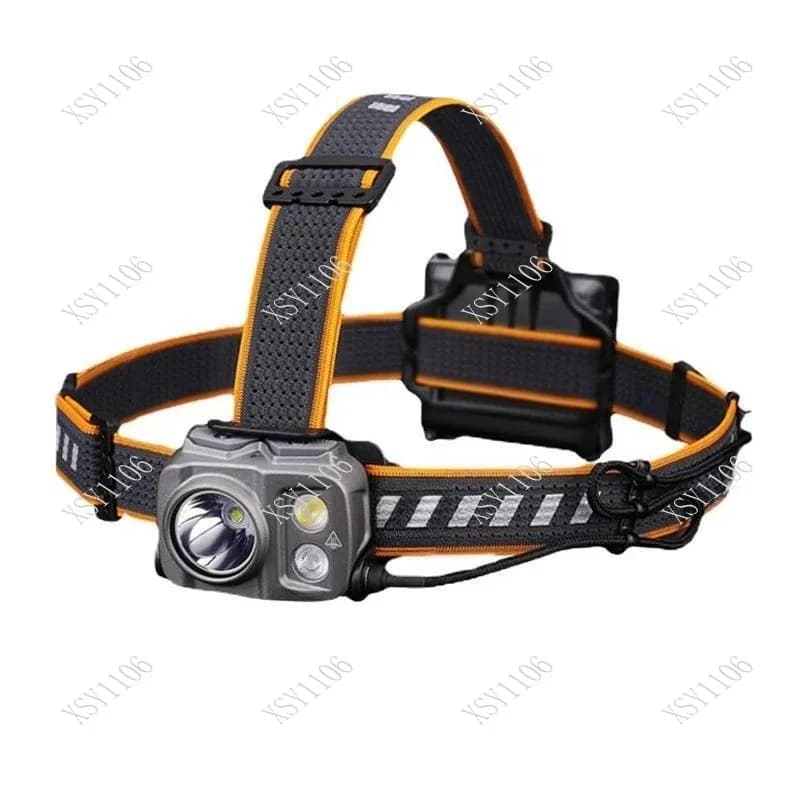 Faro LED HP16R per Esplorazione Outdoor, Illuminazione Indossabile, Ricarica Diretta USB, Doppia Luce Bianca e Rossa