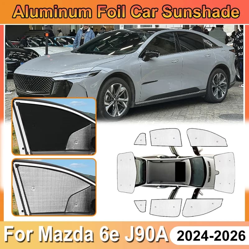 Accessori per Mazda 6e 2025 2024 2026, Copertura Parasole in Alluminio per Parabrezza Mazda EZ-6, Protezione UV, Accessori