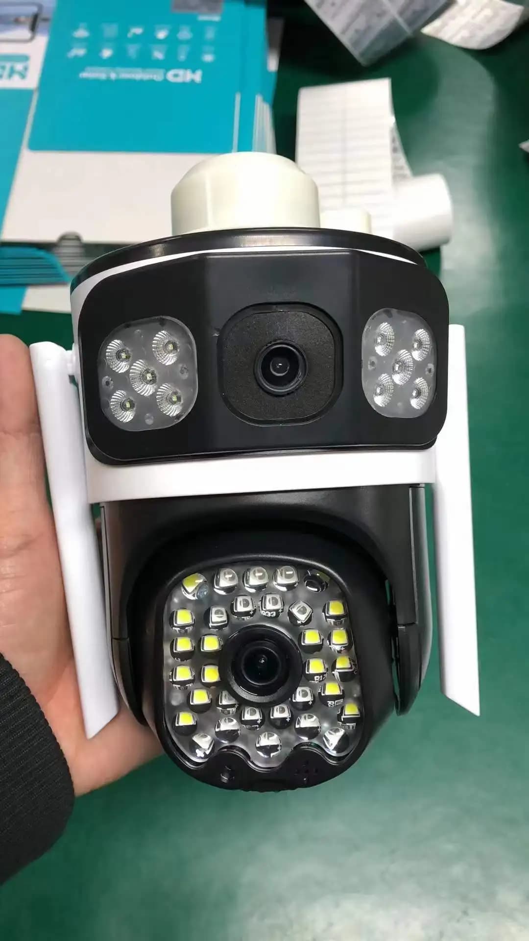Full Color V380Pro/Eseecloud 4MP Dual Lens Wireless PTZ IP Dome Camera AI Rilevazione Umanoide Sicurezza Domestica CCTV Baby Monitor