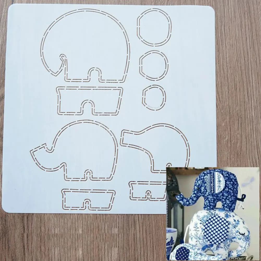 Modello per quilting in plastica Stencil Modello di disegno riutilizzabile per realizzare bambole di animali per artigianato fai-da-te
