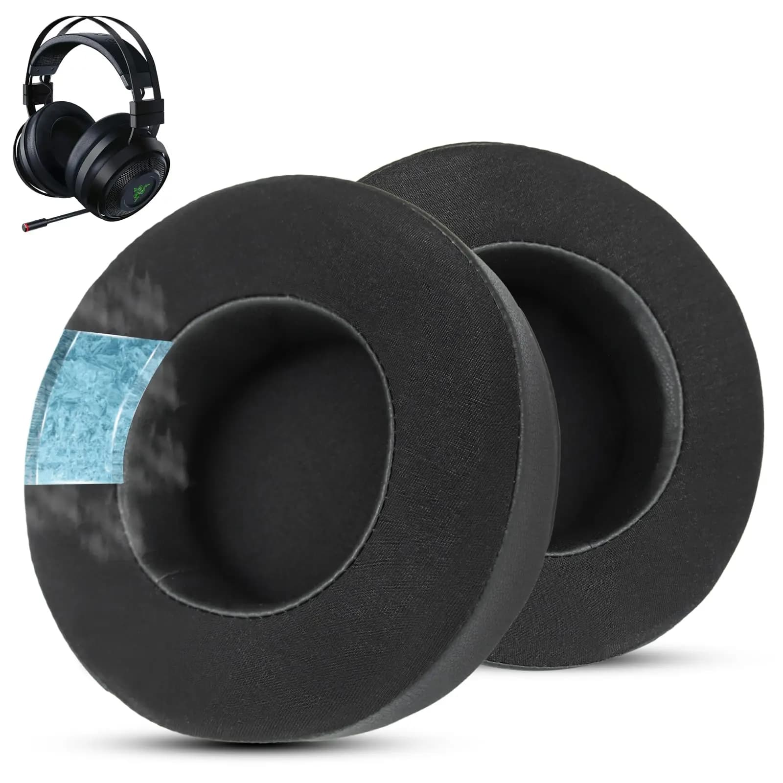 Cuscinetti per le orecchie in Gel di raffreddamento Nari compatibili con Razer Nari Essential, Razer Nari, Nari Ultimate e Kraken Ultimate Headphones.