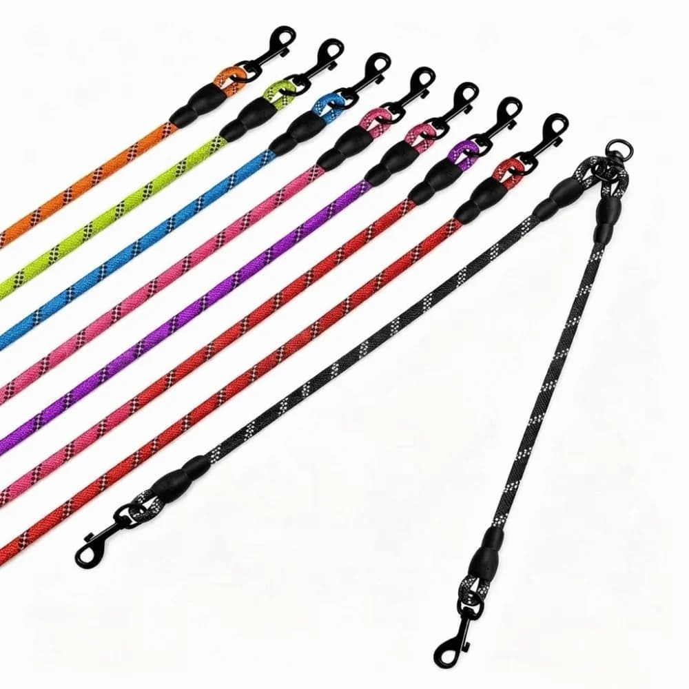 Dual Lead Reflective Dual Dog Leash Strong No Messy Dog Leash Coupler Durable 360 Swivel Twin Lead for Two Dogs for Puppy