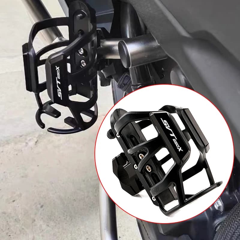 Moto Bevanda Bottiglia di Acqua Drink Cup Holder Per QJMOTOR QJ MOTOR SVT 650 X SVT650X SVT650 X 2020-2026 + Accessori