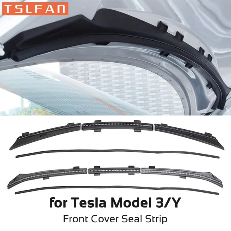 Striscia di tenuta del coperchio del cofano anteriore per Tesla Model 3 Y Trunk gomma per il fissaggio dell'acqua guarnizione presa d'aria proteggi gli accessori per auto