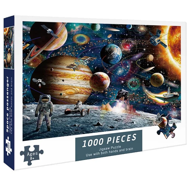 Puzzle di carta per bambini adulti 1000pss viaggiatore spaziale, puzzle e gioco educativo decorazione della casa espositore da parete regalo