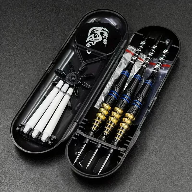 Set di freccette professionali punta in acciaio metallico da 23g freccette a botte in ottone con incisione di precisione con Set di freccette con protezione dell'albero in Nylon