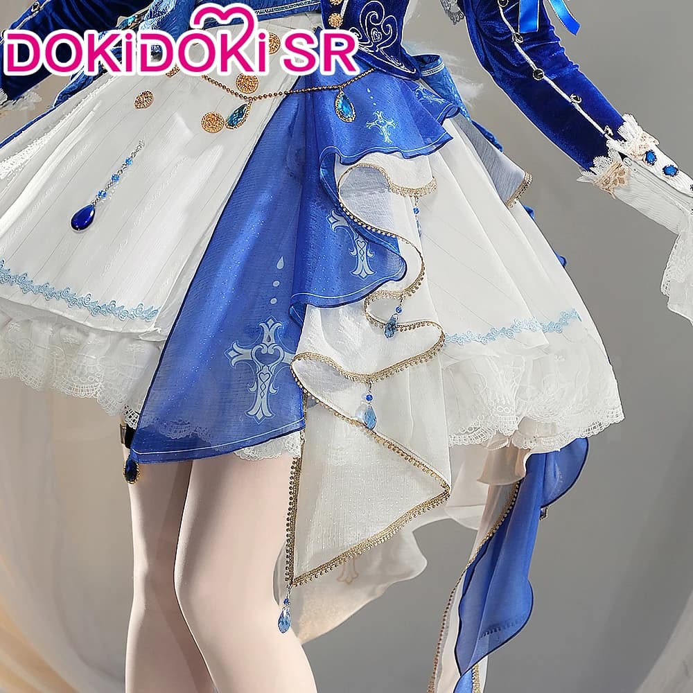 Abito da ballo per donna 2026, costume cosplay Lolita Focalors Furina Doujin, gioco Genshin Impact DokiDoki-SR Fontaine Hydro Focalors