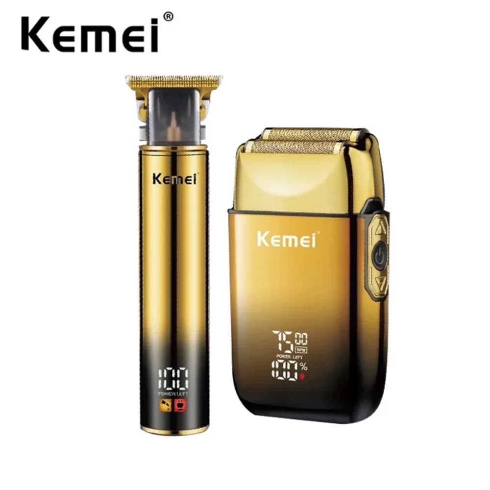 kemei Professional Multi-functional hair clipper and facial shaver set - travel and home wireless charging KM-2131