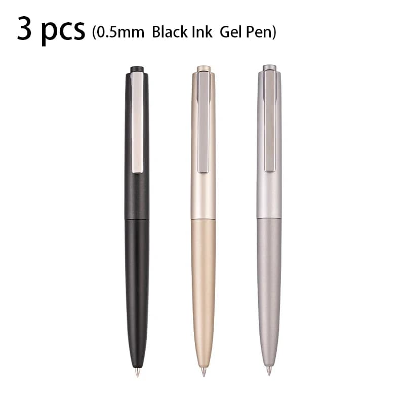 Deli 3 pz 0.5mm/0.7mm Penna Gel Inchiostro Nero Penna Firma Cancelleria Per Ufficio Forniture Per Ufficio Regalo Esame Penna Materiale Scolastico penna aziendale