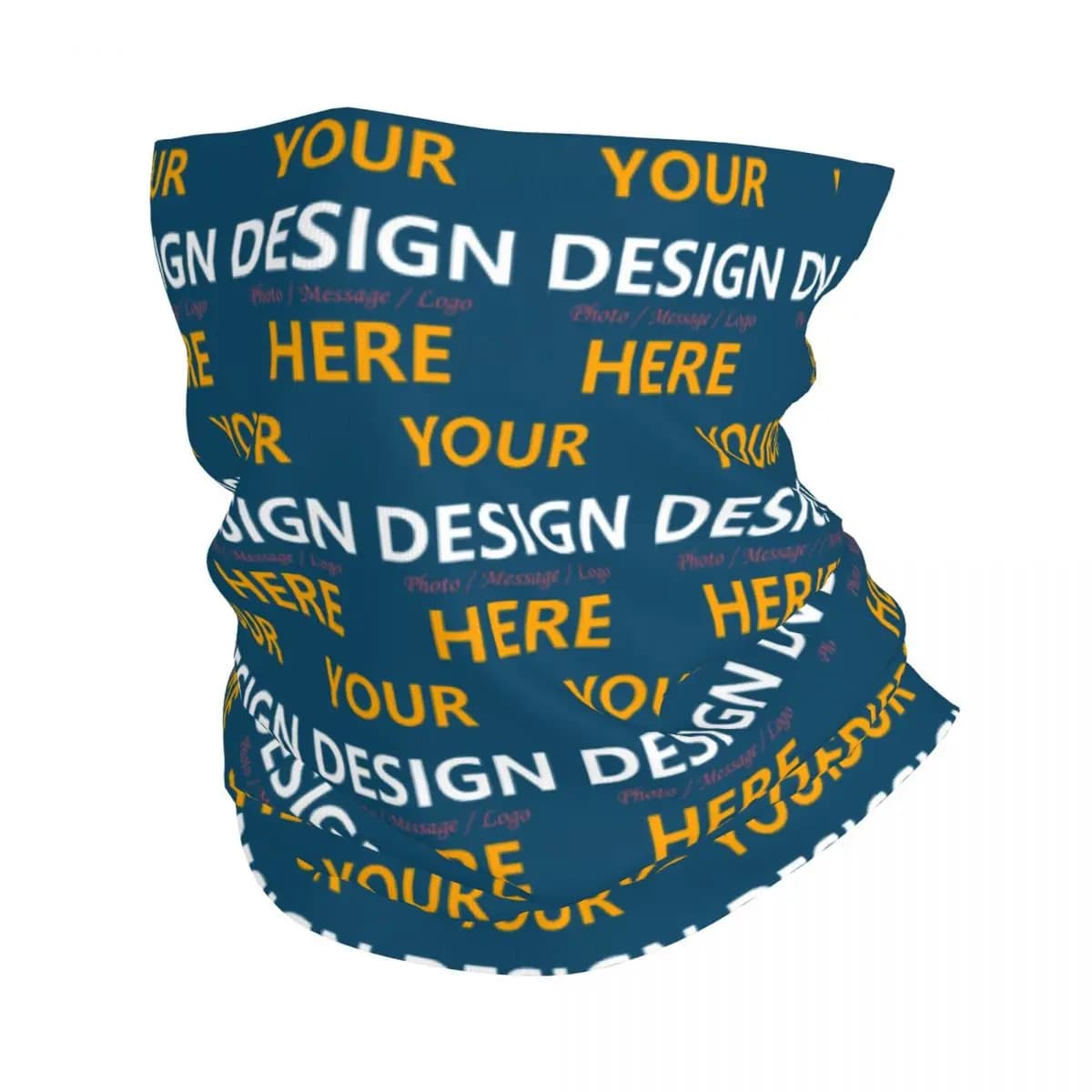 Custom Your Design Here Bandana Neck Gaiter UV Protection Face Scarf Cover Personalized Logo Printed Headwear Tube Balaclava