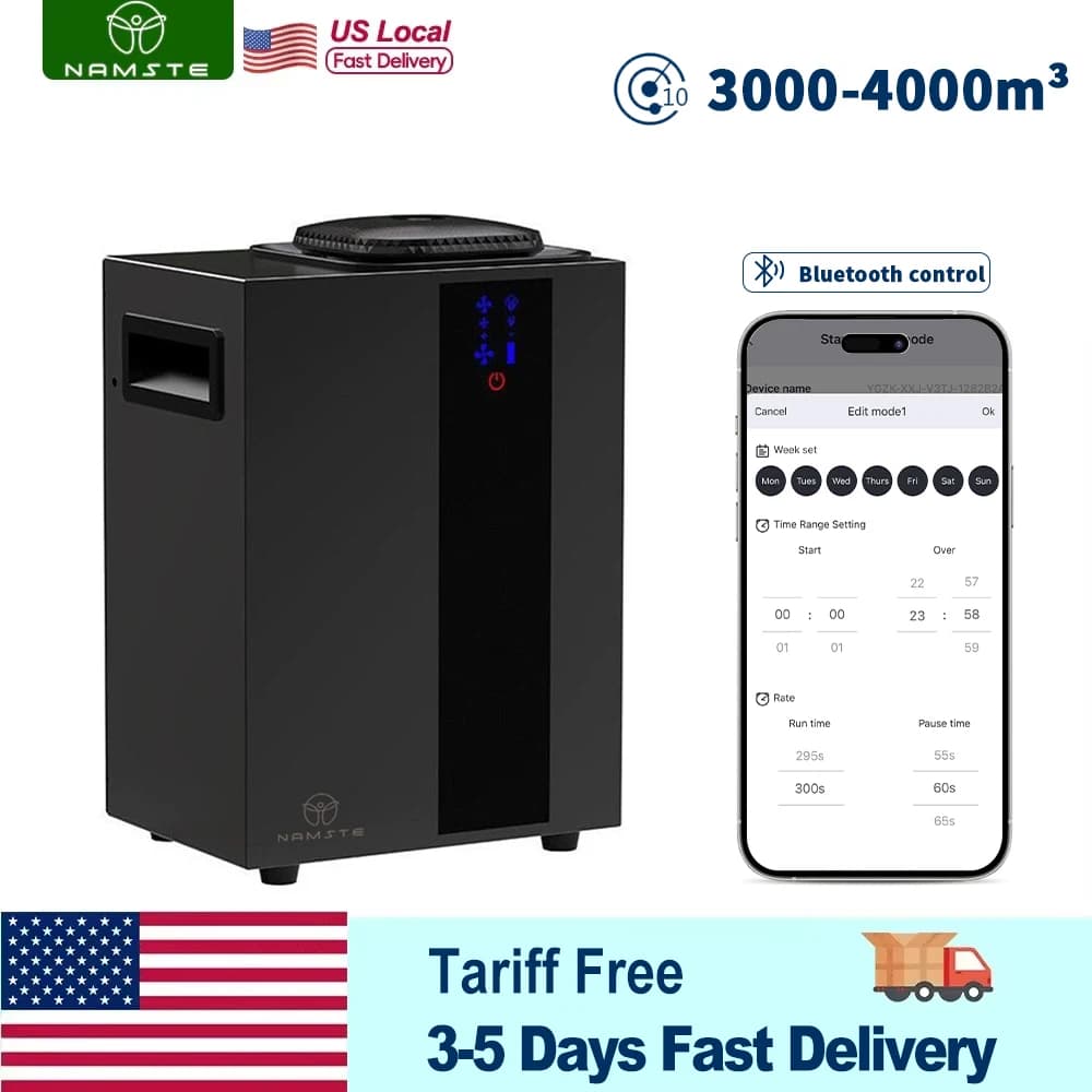 NAMSTE 4000m3 HVAC System Flavor Diffuser Smart APP Control Essential Oil Diffusers Without Water Deodorant for Home Environment Scent Diffuser