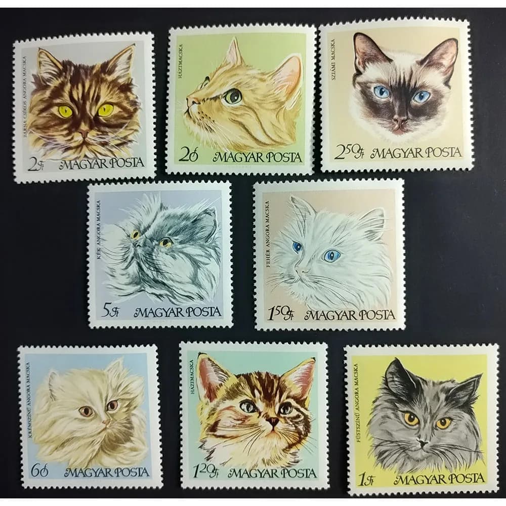 All New Hungary Post Stamps Postage Year 1968 Cat Full Set MNH 8 Collectible Postage Stamps Collecting Material For Scrapbooking