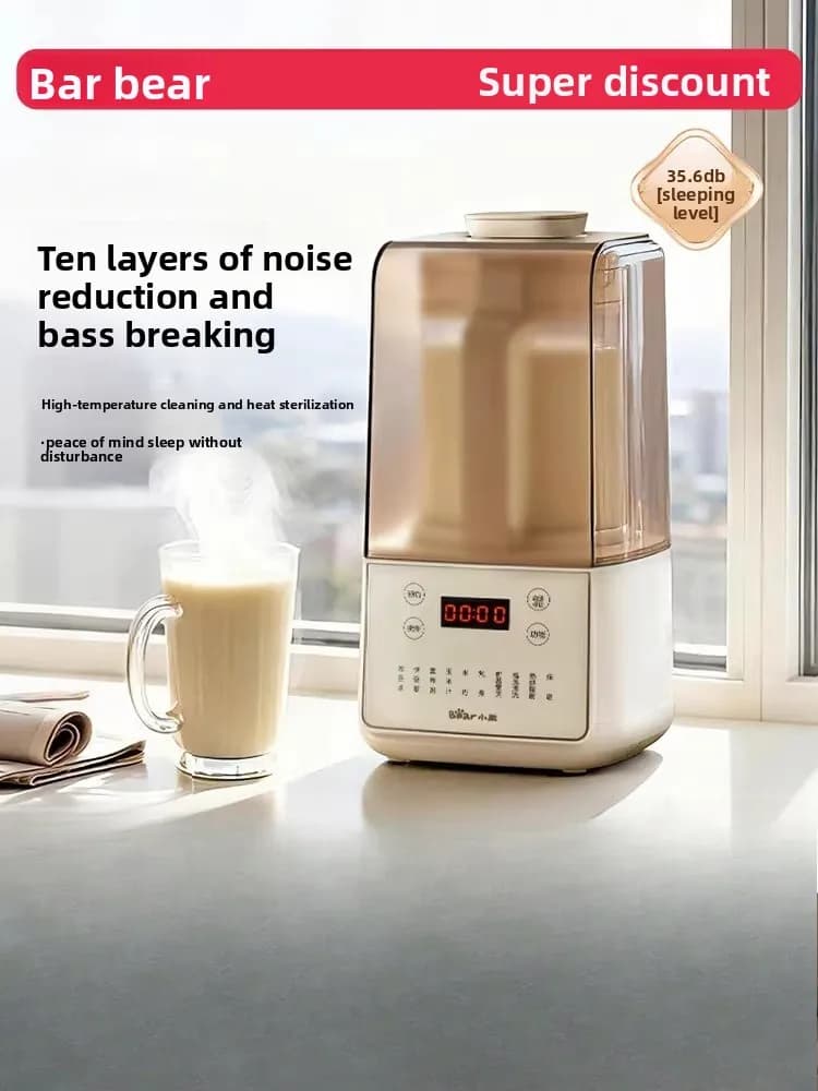 Home-use silent blender, multi-functional food processor, juicer, heater, fully automatic soy milk maker