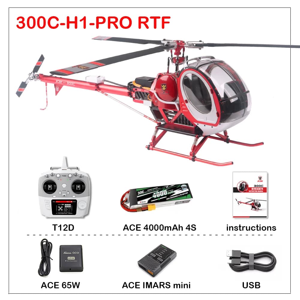 JCZK 300C PRO 470L DFC 6CH Schweizer Scale RC Elicottero RTF Ritorno con una chiave H1 Pro GPS Hover con trasmettitore AT9S PRO