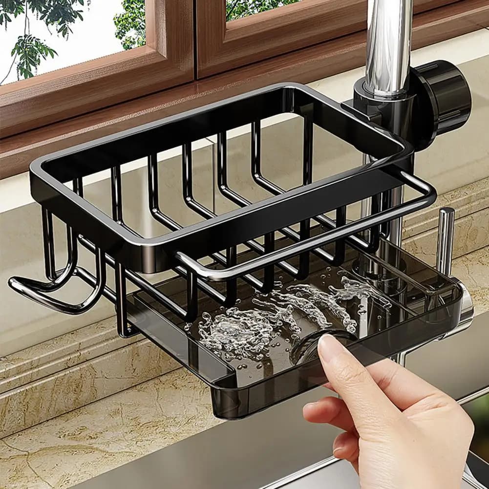 Rubinetto scolapiatti lavello da cucina Organizer con forte gancio portante scolapiatti per portaspugna Design durevole salvaspazio