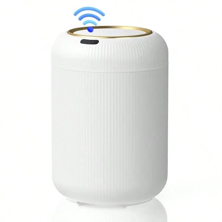 Cestino per Rifiuti con Sensore di Movimento Senza Contatto e Coperchio Automatico, 3 Galloni, Cestino Elettrico per Bagno, Ideale per Piccoli Spazi, Perfetto per la Camera da Letto
