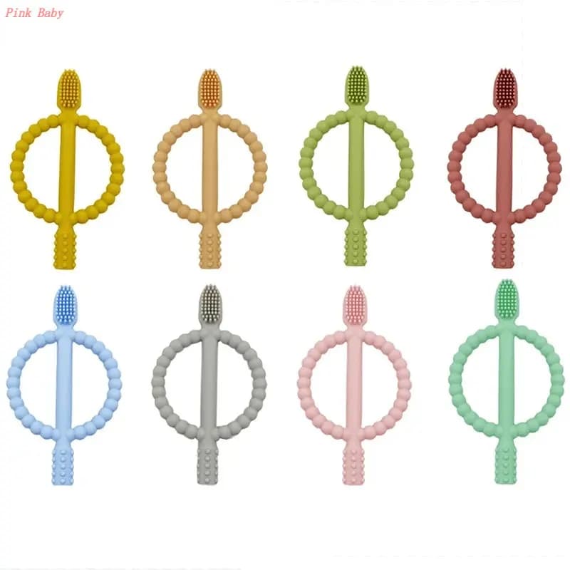 1 pz Del Bambino Del Silicone Massaggiagengive BPA Libero Del Commestibile Del Bambino Dentizione Del Silicone Molare Bastone Per Il FAI DA TE Ciuccio Catena Neonati Giocattoli Accessorie