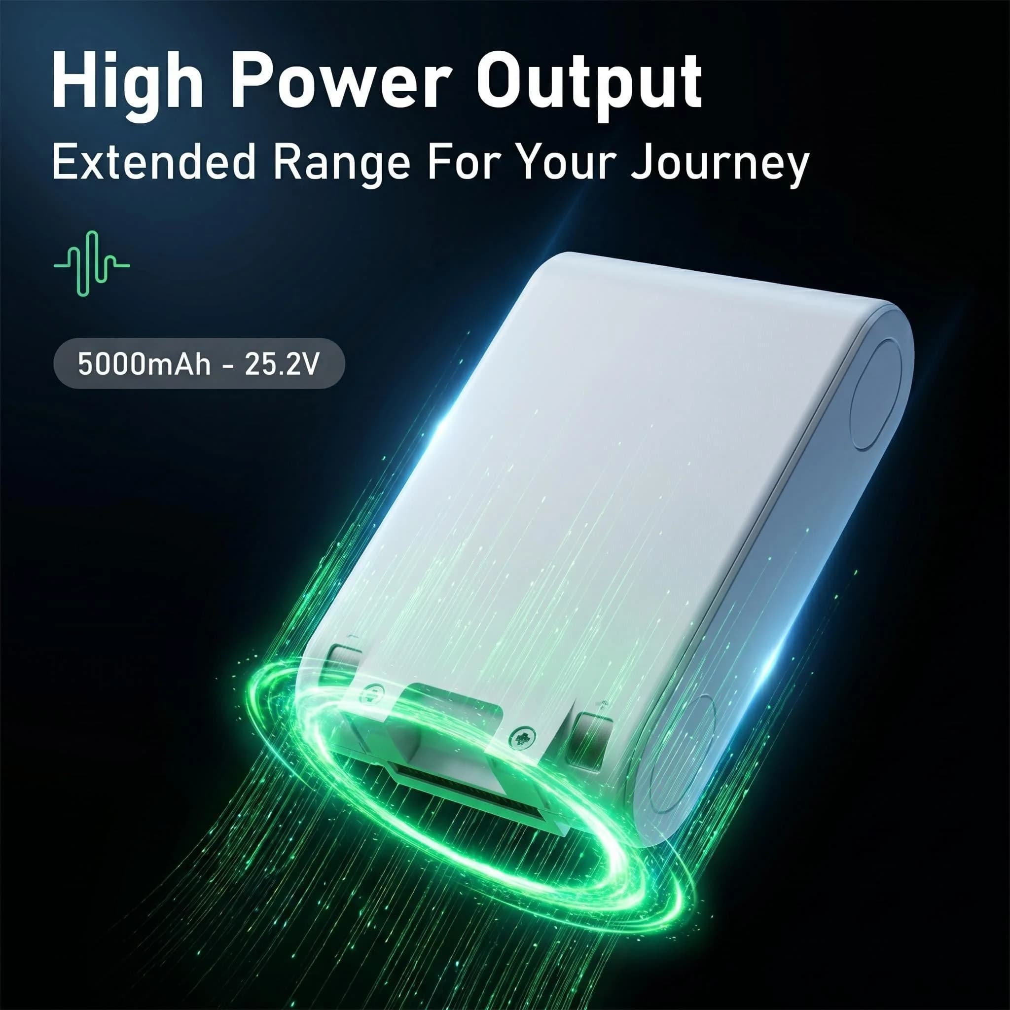 High Capacity 25.2V 5000mAh Li-ion Battery Pack for Xiaomi Mijia G9 G10 1S R10 Cordless Handheld Vacuum Cleaner