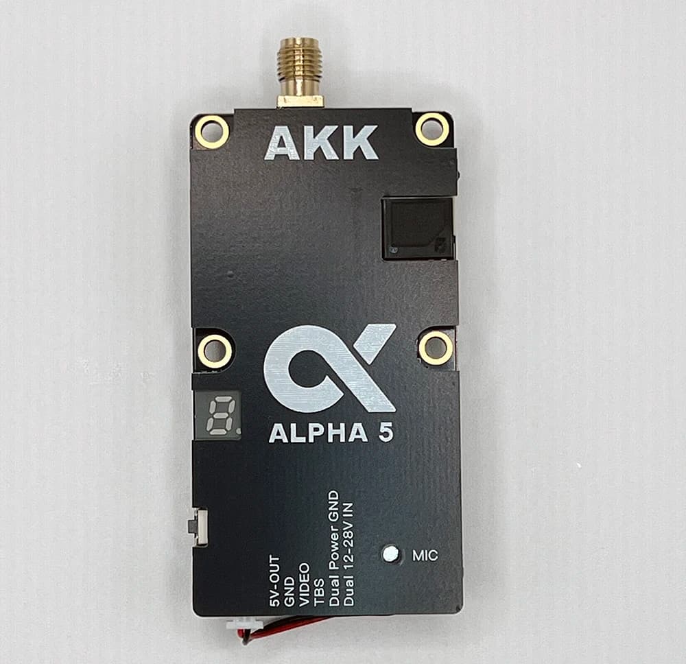 AKK Alpha 5 VTX Series 5.8-6GHz 5W Stepped Selectable Power VTX for Long Range RC FPV Racing Drone