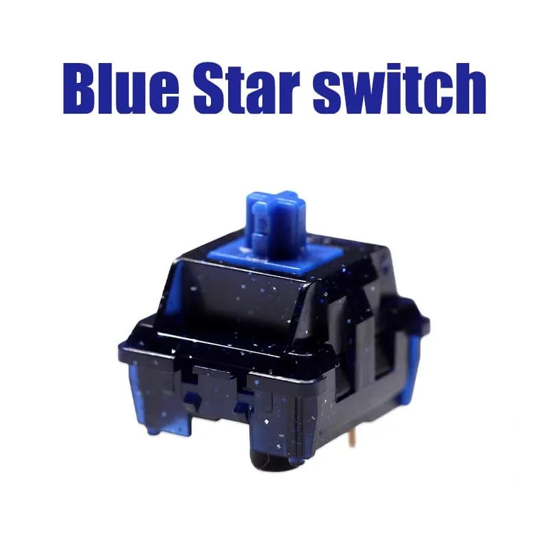 Personalizzazione Blue Star Switch 3 pin POM Lineare 48gf Polvere flash Lubrificazione di fabbrica Interruttori tastiera meccanica Giochi Ufficio