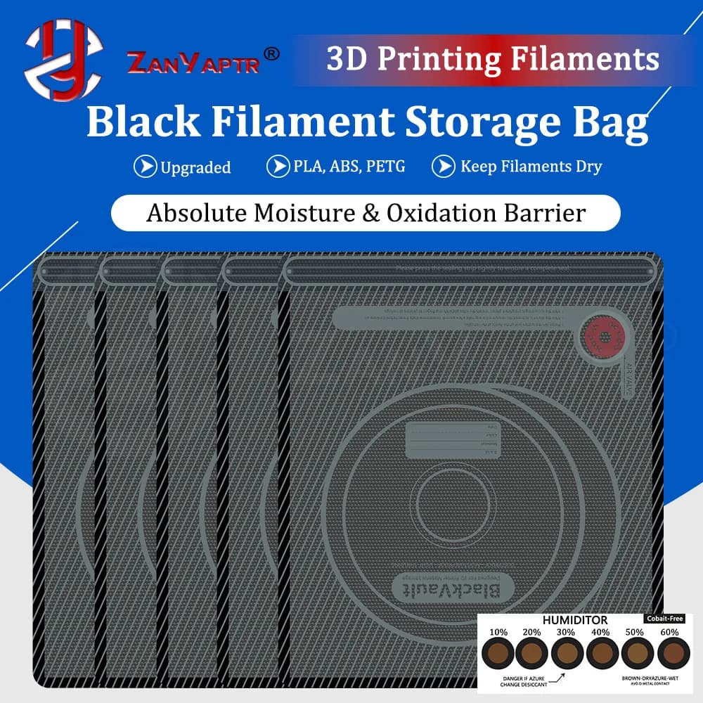 For vacuum bag with updated black filament 3D PLA ABS PETG Filament conservation with vacuum sealing of rechargeable electric air pump via USB