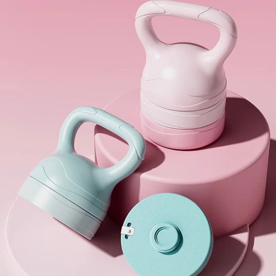 Kettlebell in Ghisa Personalizzabili e Regolabili, Perfetti per Esercizi di Fitness a Casa e Attrezzi da Competizione