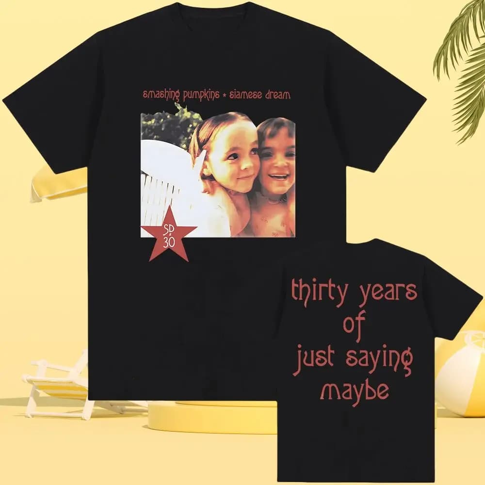 T-shirt Siamese Dream 30th Anniversary T-shirt The Smashing Pumpkins Rock Band T-shirt estive morbide Abbigliamento grafico