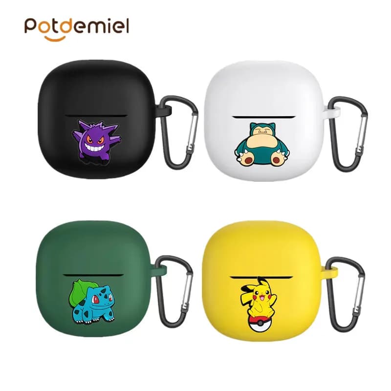 Per Redmi Buds 6 Lite Potdemiel Pokemon Custodia per auricolari Custodia in silicone per auricolari wireless Scatola di ricarica Guscio protettivo con gancio