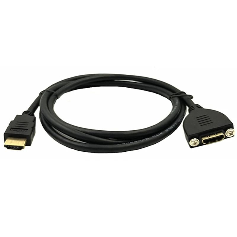 0.5m 4K Micro Mini HDMI - Compatible With 2.0 male female M/F F/F HD Extension Cable with Screw Holes for Fixing Panel Cables