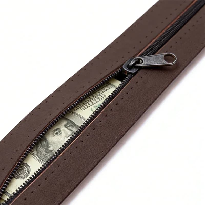 Cintura Antifurto da Viaggio 115/125Cm, Borsa Portatile Nascosta per Contanti, Cintura Portafoglio Segreta per Uomo e Donna