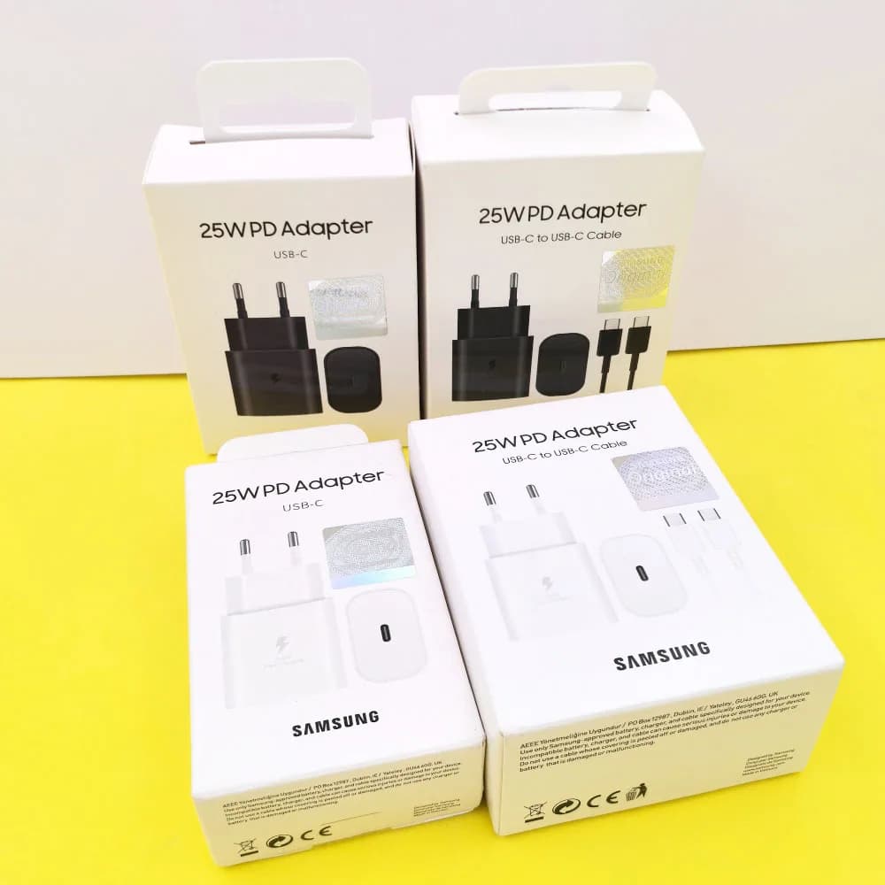 EP-TA800 Samsung 25W PD Caricatore Tipo C Adattatore di ricarica super veloce per Galaxy A07 F17 A15 A16 A24 F52 F15 M54 M35 Nota 10+ 20Ultra