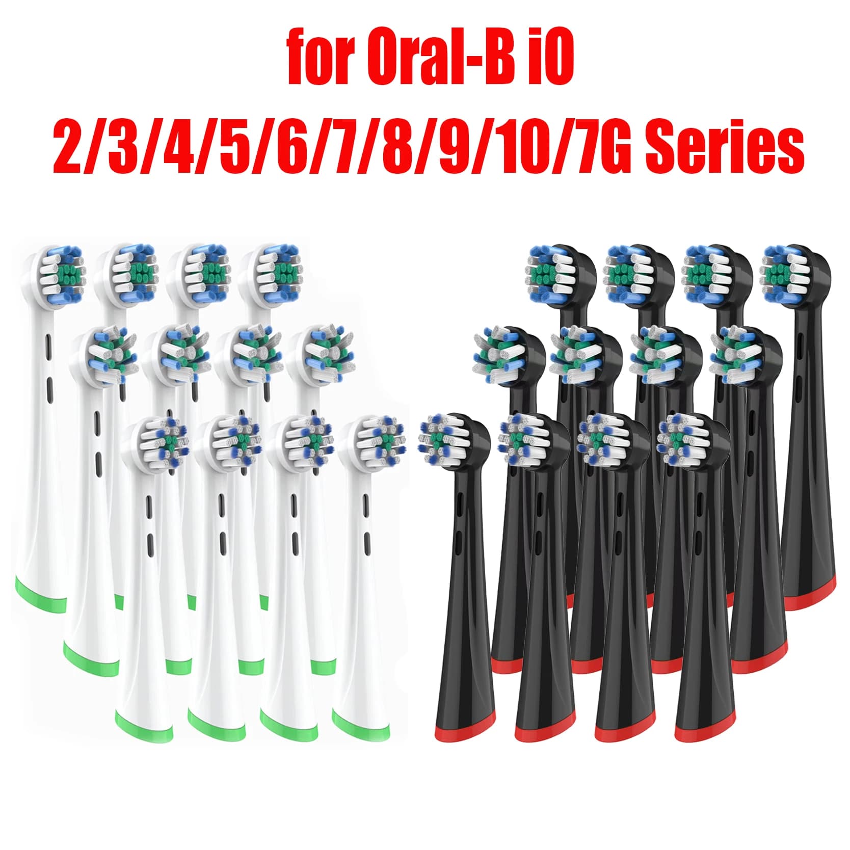 NEW Brush Replacement Heads Compatible with Oral B iO, 2/4/8 Pieces, for Oral-B iO Series 2/3/4/5 /6/7/8 / / 10/7