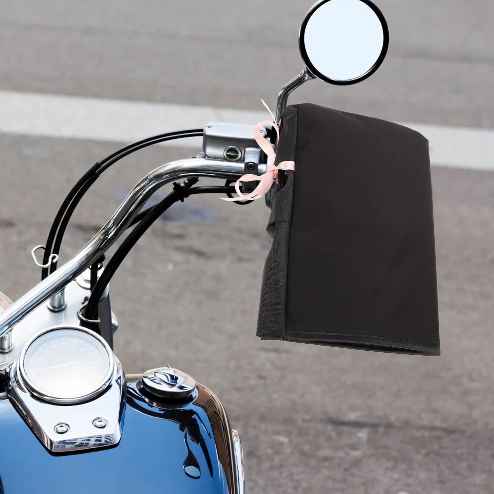 1 Paio di Guanti Termici per Manubrio Moto, Impermeabili e Resistenti al Vento, per Guida Invernale, Mountain Bike e Motocicletta