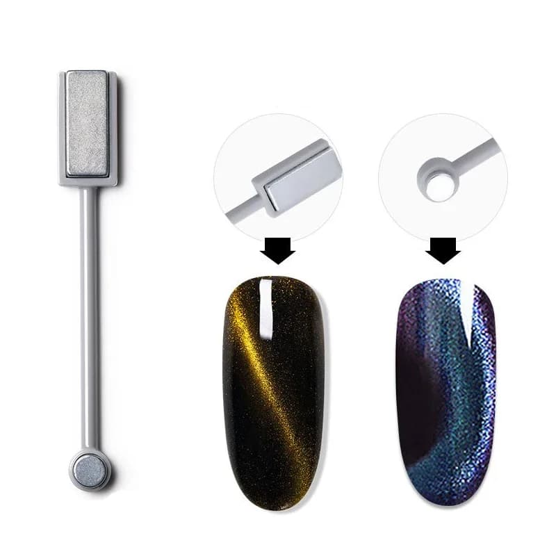 Penna Magnetica per Nail Art, Strumento per Pittura 3D Effetto Occhio di Gatto, Gel UV, Manicure Magica, 1 Pezzo
