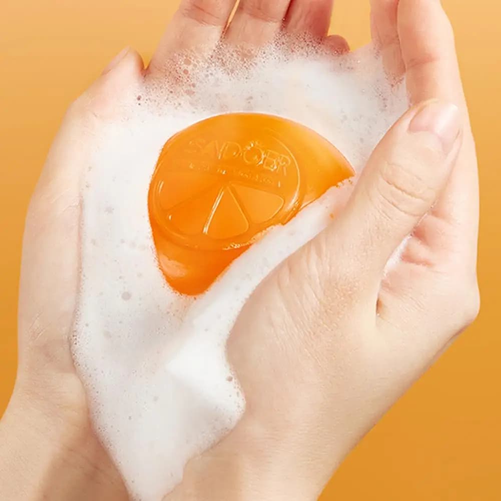 Sapone Naturale all'Olio Essenziale di VC, Schiarente per la Pelle, Pulizia Profonda, con Estratto di Arancia, Sapone Artigianale per la Cura del Corpo, per Uomini e Donne