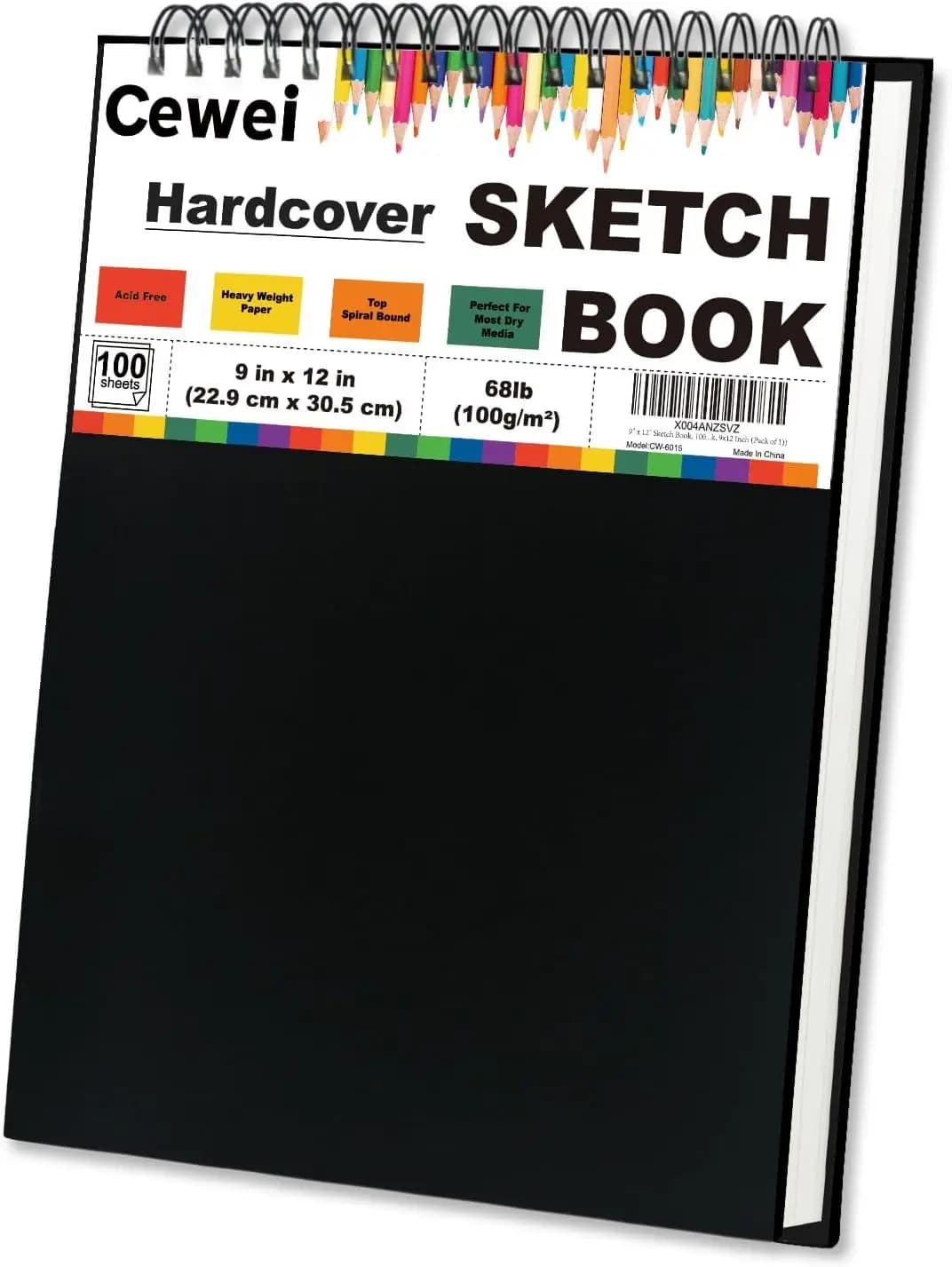 9x12 Sketch Book Top Spiral 100 Sheets Drawing Pad for Kids Artists Illustration