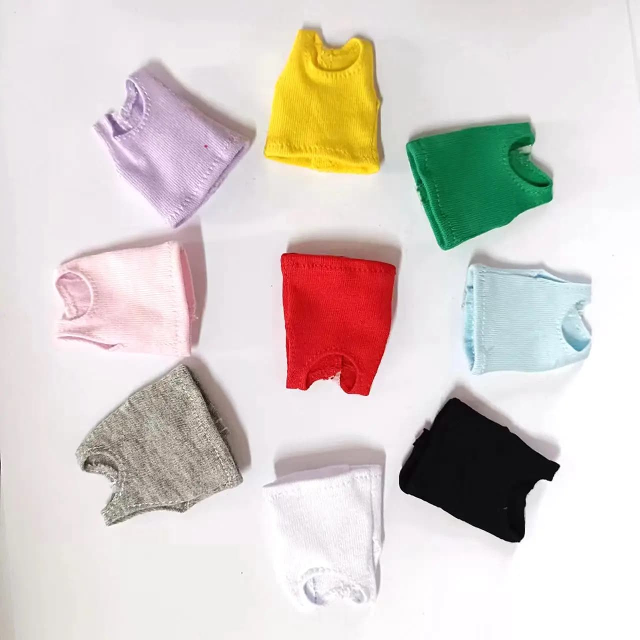 Nuova maglietta per vestiti con gilet per bambole in tinta unita per ob11, obitsu11, Molly, 1/12bjd accessori per vestiti per bambole per bambole