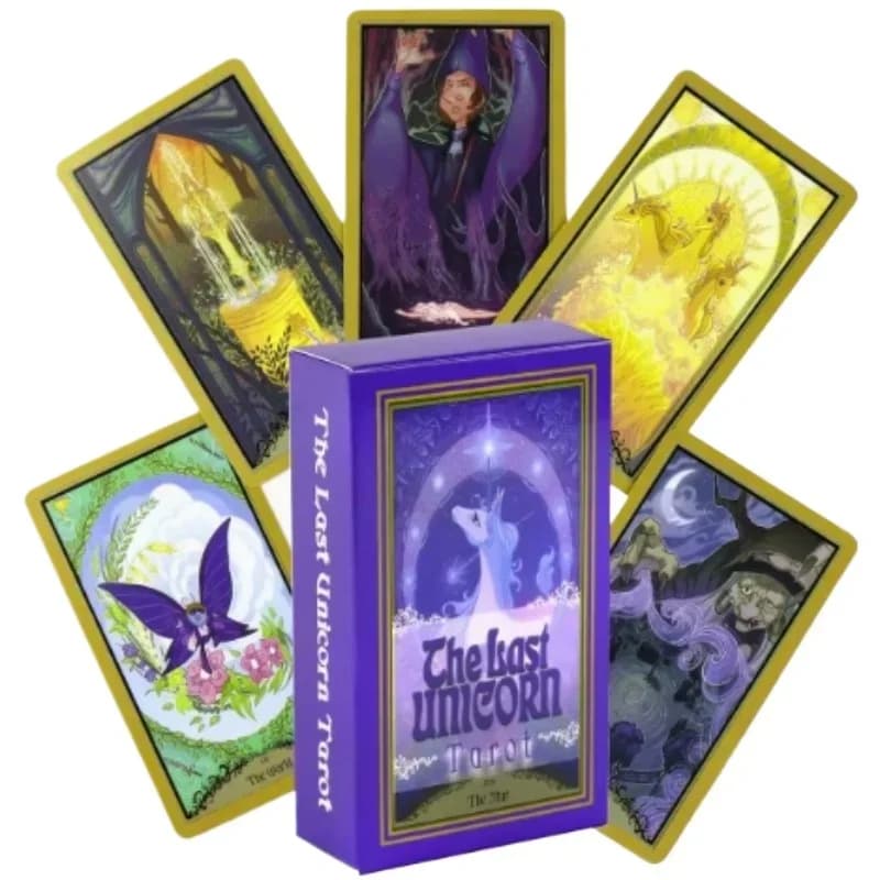 The Last Unicorn Tarot 78 Mazzo di tarocchi Carte dei tarocchi originali per principianti con guida PDF Mazzo di carte da divinazione Oracle Board