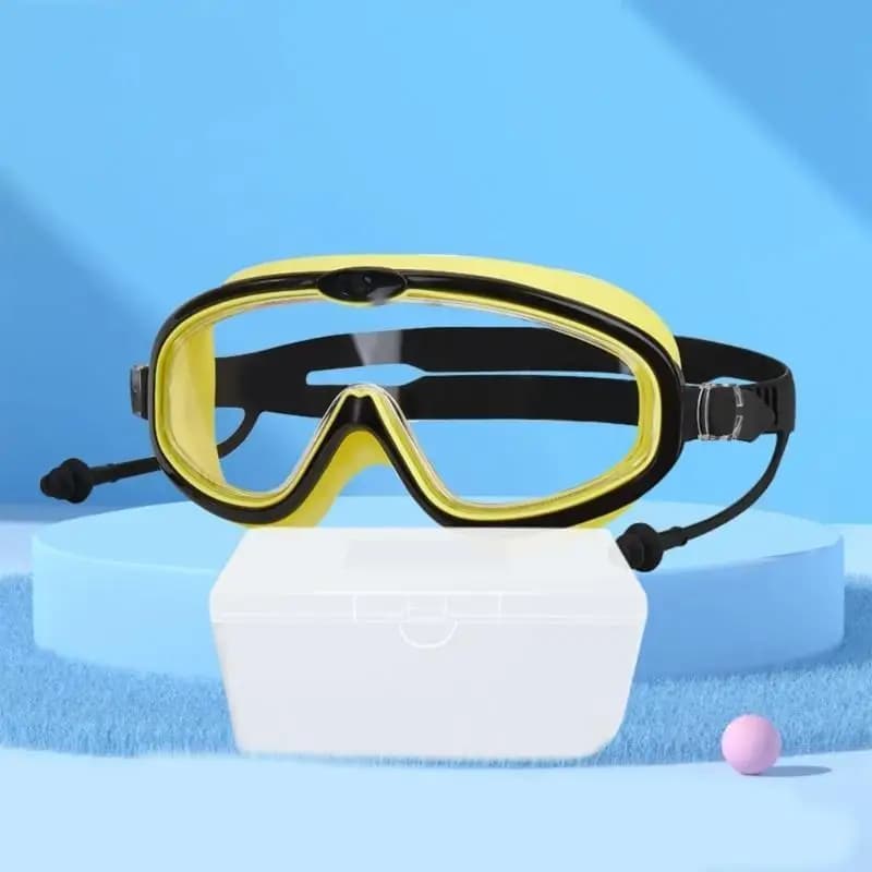 Occhialini da nuoto per bambini con tappi per le orecchie Occhialini da nuoto antiappannamento impermeabili con vista ampia