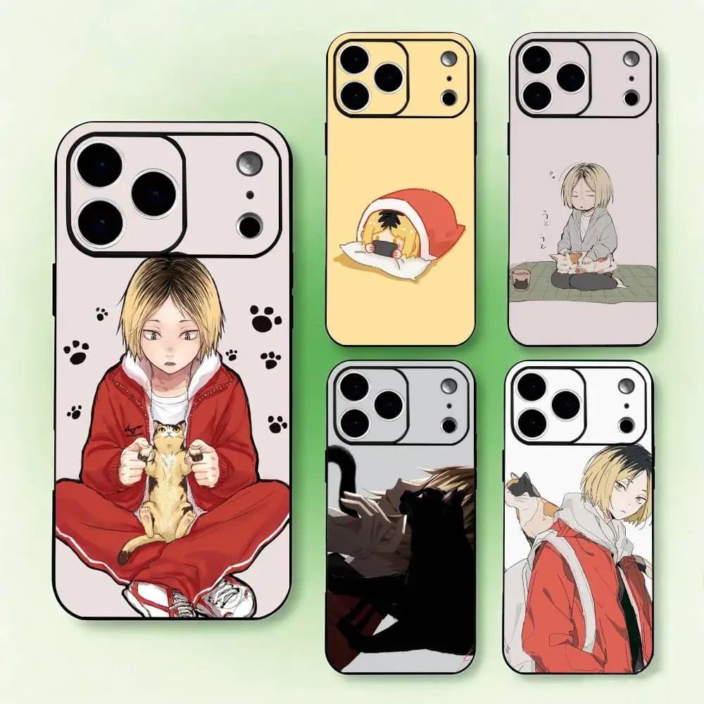 Anime H-Haikyu Kenma Kozume Phone Case Silicone Soft For IPhone 17 16 15 14 13 12 11 X XR Plus Pro Max Plus